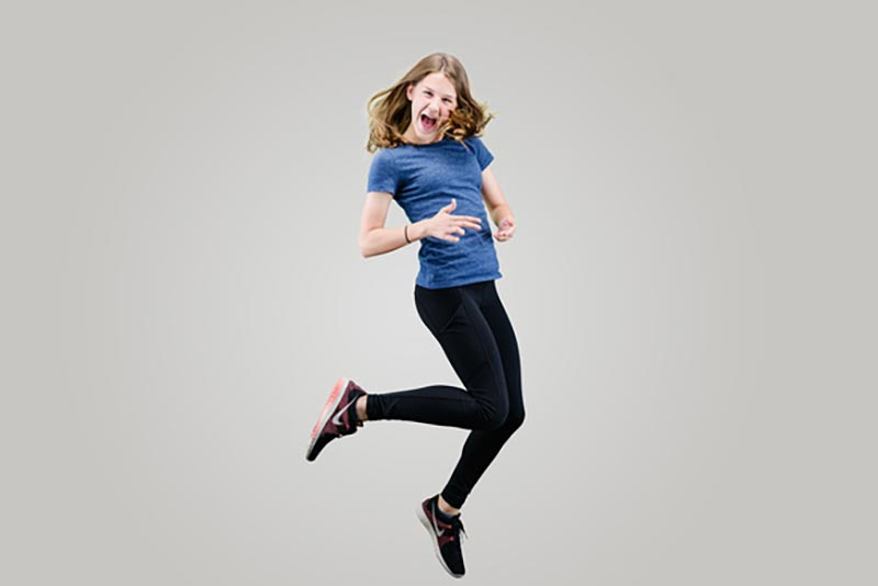 jumping girl